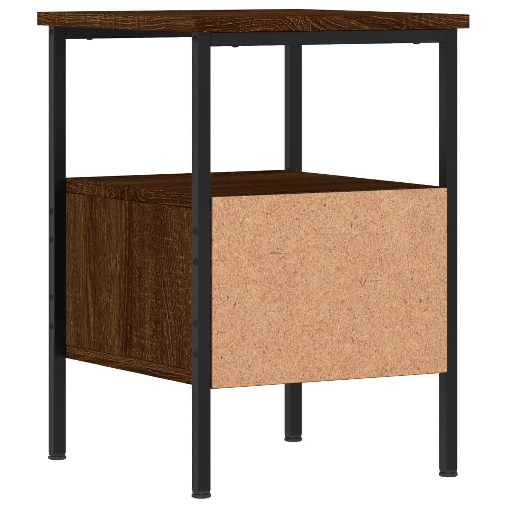 vidaXL Κομοδίνα 2 τεμ. Καφέ Δρυς 34 x 36 x 50 εκ. Επεξεργασμένο Ξύλο