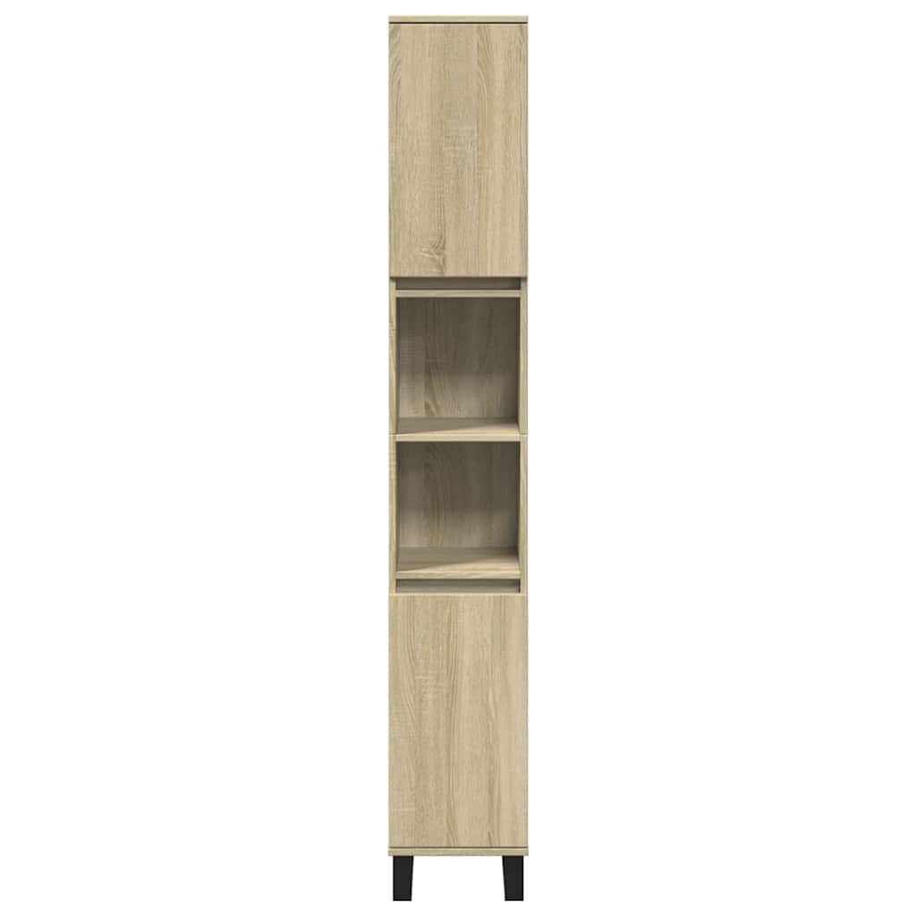 vidaXL Ντουλάπι Μπάνιου Sonoma Δρυς 30x30x190 εκ. Επεξεργασμένο Ξύλο