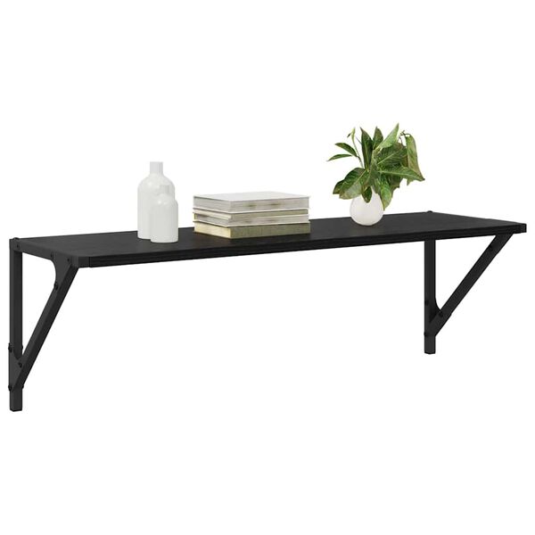 vidaXL &Rho;ά&phi;&iota;&alpha; &Tau;&omicron;ί&chi;&omicron;&upsilon; &mu;&epsilon; &rho;ά&phi;&iota; 2 pcs &Mu;&alpha;ύ&rho;&eta; &Omicron;&xi;&upsilon;ά 80 x 25 x 25,5 cm