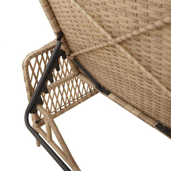 vidaXL Ξαπλώστρα 2-πρόσωπο 2 pcs Μπεζ 35 x 35 x 32 εκ. συνθετικό ρατάν
