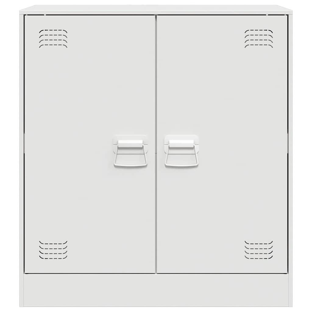 vidaXL Μπουφές Λευκός 67x39x73 εκ. από Ατσάλι