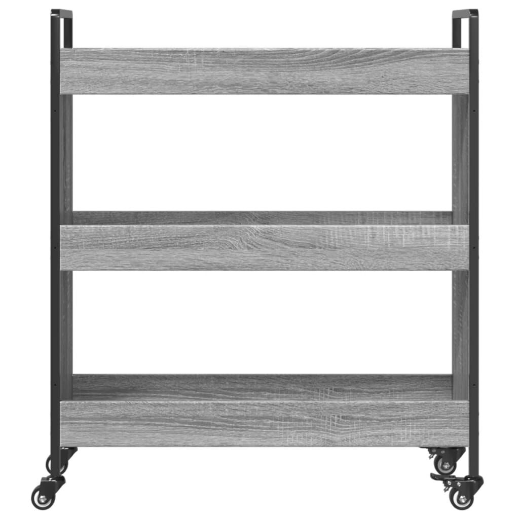 vidaXL Τρόλεϊ Κουζίνας Sonoma Γκρι 70x30x82 εκ. από Επεξεργασμένο Ξύλο