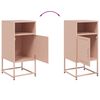 vidaXL Κομοδίνο Ροζ 36x39x78 εκ. από Χάλυβα