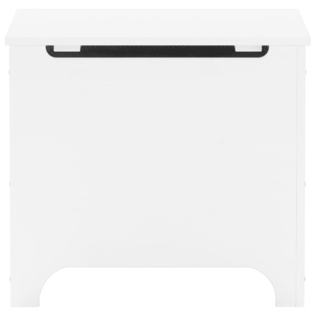 vidaXL Κουτί Αποθήκευσης με Καπάκι RANA Λευκό 60x49x54εκ. Μασίφ Πεύκο