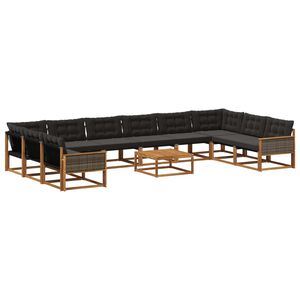 vidaXL &Sigma;&epsilon;&iota;&rho;ά &Kappa;&alpha;&nu;&alpha;&pi;έ &Epsilon;&xi;&omega;&tau;&epsilon;&rho;&iota;&kappa;&omicron;ύ &mu;&epsilon; &mu;&alpha;&xi;&iota;&lambda;ά&rho;&iota; 11 pcs &Phi;&upsilon;&sigma;&iota;&kappa;ό &kappa;&alpha;&iota; &Mu;&alpha;ύ&rho;&omicron;