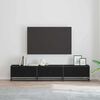 vidaXL Μονάδες TV 2 pcs Μαύρη Οξυά 210 x 35 x 41 εκ Επεξεργασμένο ξύλο