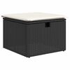 vidaXL Σετ Καναπέ Κήπου με μαξιλάρι 8 pcs Μαύρο Πολυ ράταν