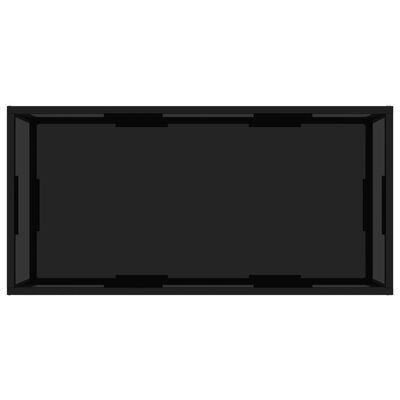 vidaXL Τραπεζάκι Σαλονιού Μαύρο 100 x 50 x 35 εκ. από Ψημένο Γυαλί