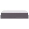 vidaXL Οθωμανικό κρεβάτι με στρώμα Γκρι 120x190 cm Faux Leather
