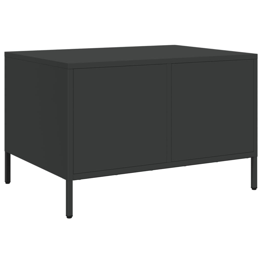 vidaXL Έπιπλο Τηλεόρασης Μαύρο 68x50x43,5 εκ. Χάλυβας Ψυχρής Έλασης
