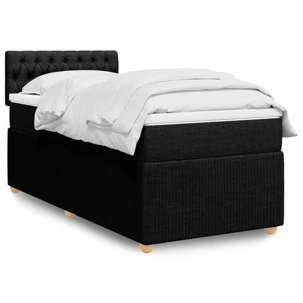 vidaXL &Kappa;&rho;&epsilon;&beta;ά&tau;&iota; Boxspring &mu;&epsilon; &Sigma;&tau;&rho;ώ&mu;&alpha; &Mu;&alpha;ύ&rho;&omicron; 80 x 200 &epsilon;&kappa;. &Upsilon;&phi;&alpha;&sigma;&mu;ά&tau;&iota;&nu;&omicron;