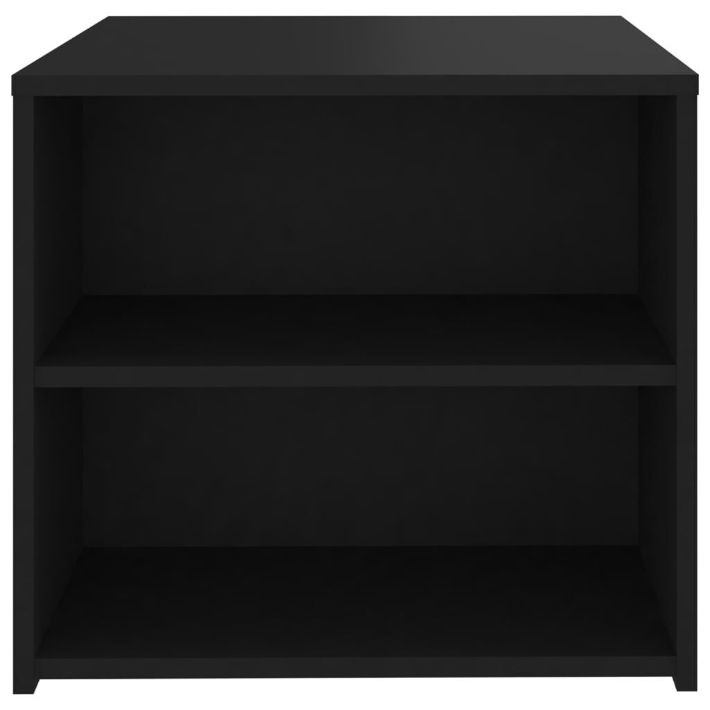 vidaXL Τραπέζι Βοηθητικό Μαύρο 50 x 50 x 45 εκ. από Επεξ. Ξύλο