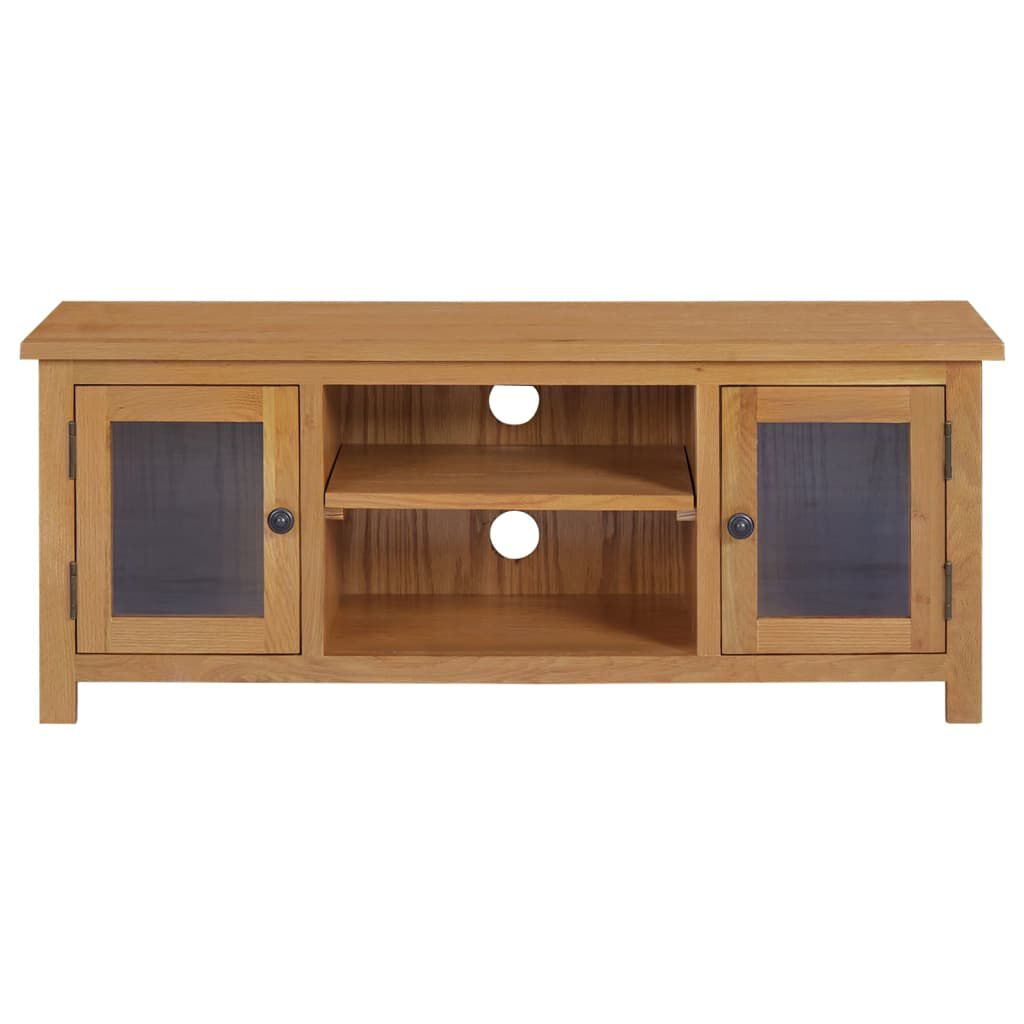 vidaXL Έπιπλο Τηλεόρασης 110 x 35 x 44 εκ. από Μασίφ Ξύλο Δρυός