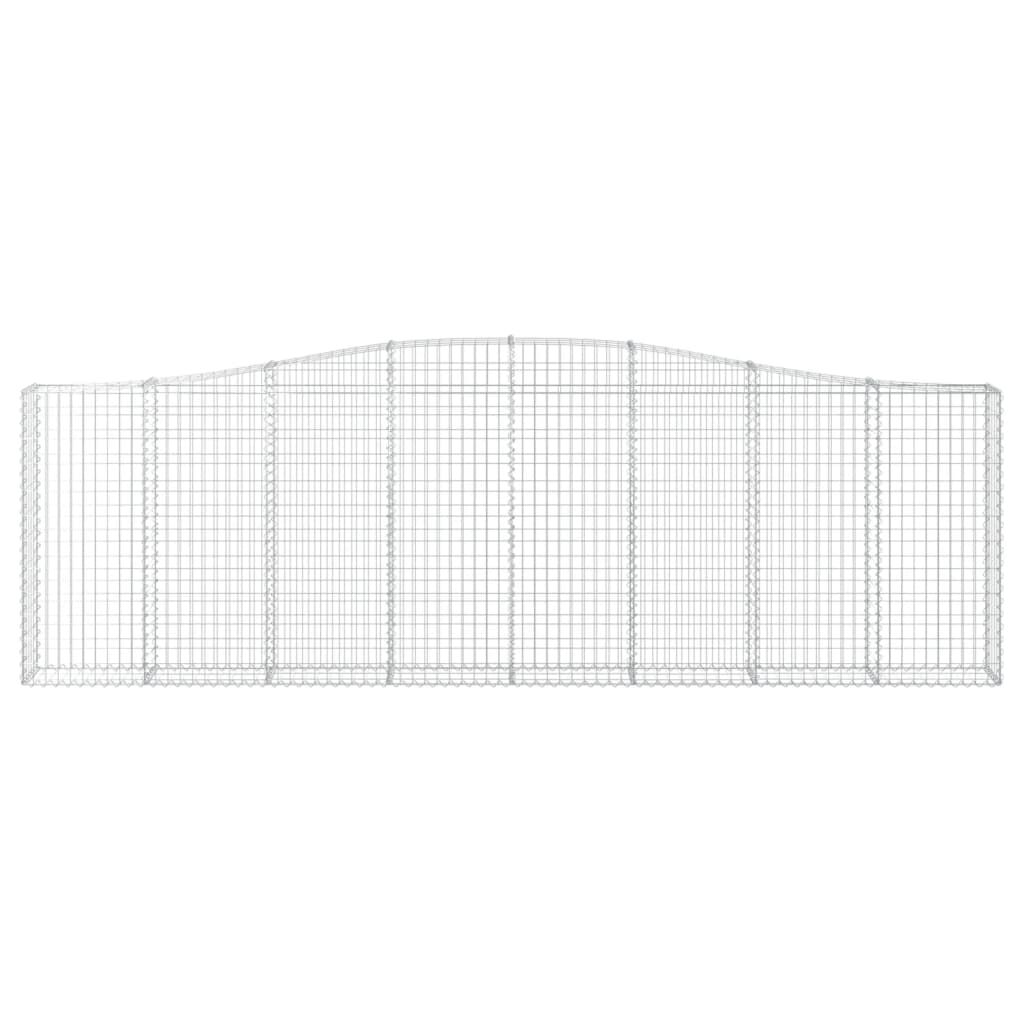 vidaXL Συρματοκιβώτιο Τοξωτό 400x30x120/140εκ. από Γαλβανισμένο Χάλυβα
