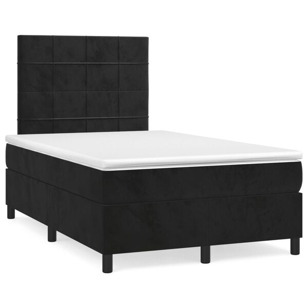 vidaXL &Kappa;&rho;&epsilon;&beta;ά&tau;&iota; Boxspring &mu;&epsilon; &Sigma;&tau;&rho;ώ&mu;&alpha; &Mu;&alpha;ύ&rho;&omicron; 120x190 &epsilon;&kappa;. &Beta;&epsilon;&lambda;&omicron;ύ&delta;&iota;&nu;&omicron;