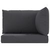 vidaXL Μαξιλάρια Καναπέ Παλέτας 3 τεμ. Ανθρακί Ύφασμα Oxford