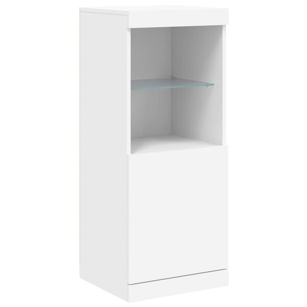 vidaXL Μπουφές με Φώτα LED Λευκός 162 x 37 x 100 εκ.