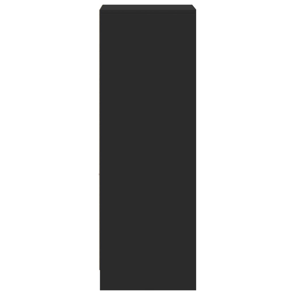 vidaXL Ντουλάπι με Φώτα LED Μαύρη 38x34x100 εκ. Επεξεργασμένο Ξύλο