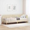 vidaXL Κρεβάτι Γωνίας με στρώμα με κεφαλάρι Κρεμ 80 x 200 cm ύφασμα