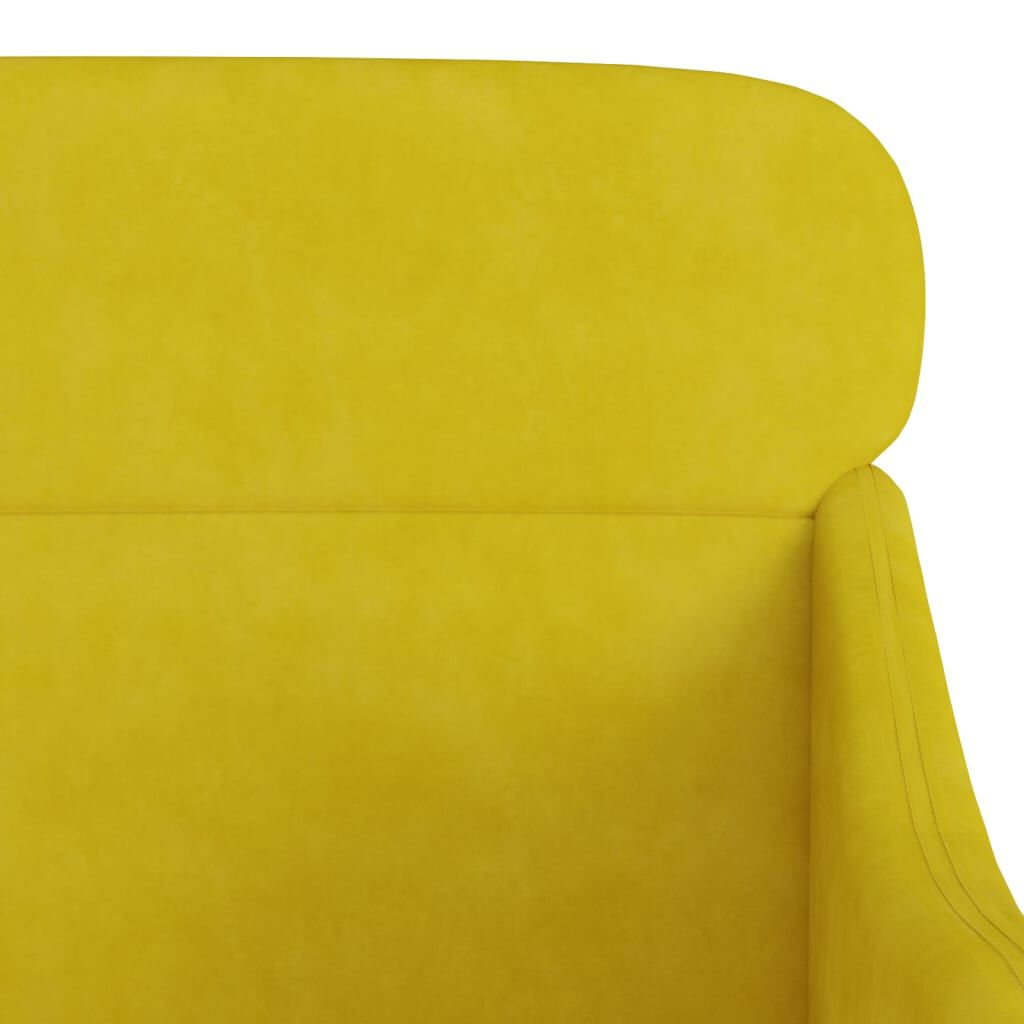 vidaXL Πολυθρόνα Κίτρινη 63 x 76x 80 εκ. Βελούδινη