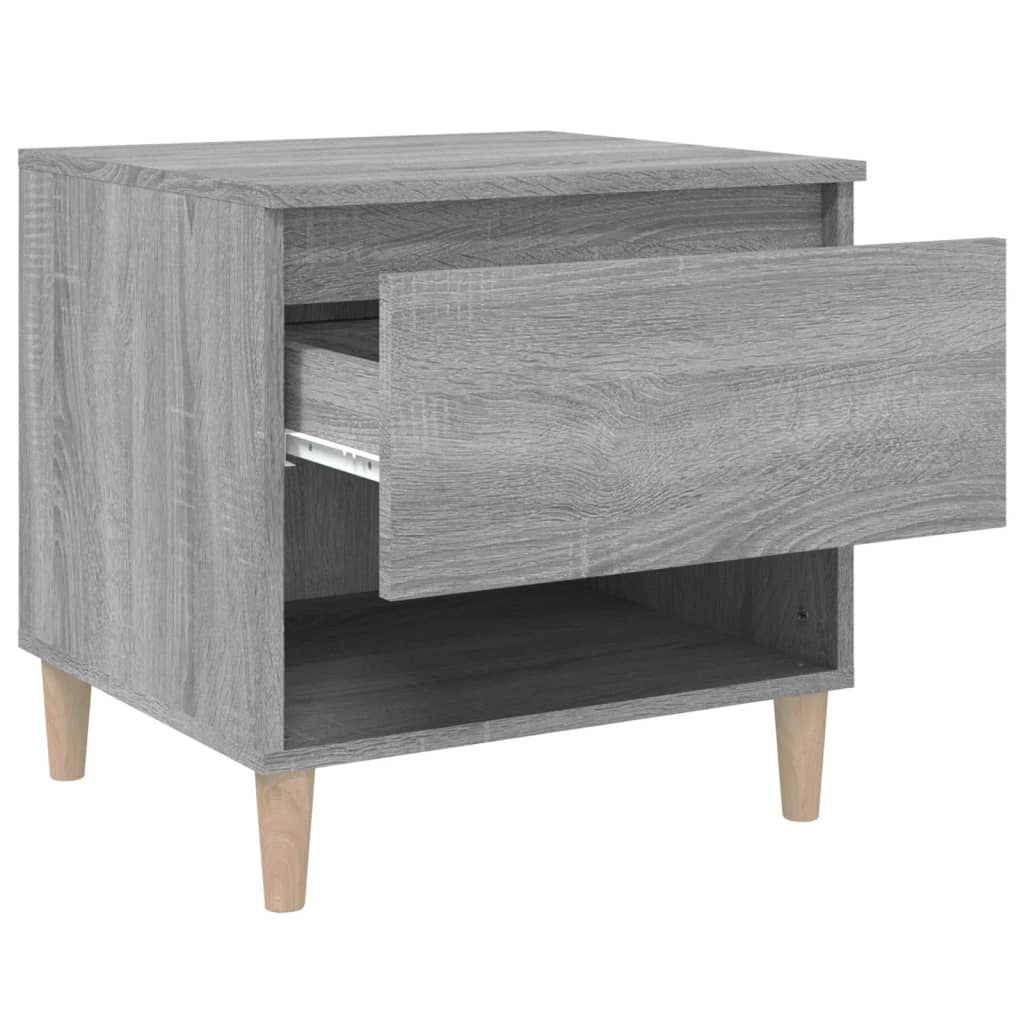 vidaXL Κομοδίνα 2 τεμ Γκρι sonoma 50x46x50 εκ. από Επεξεργασμένο Ξύλο