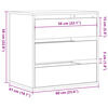 vidaXL Συρταριέρα Γκρι Σκυροδέματος 60x41x58 εκ. Επεξεργ. Ξύλο