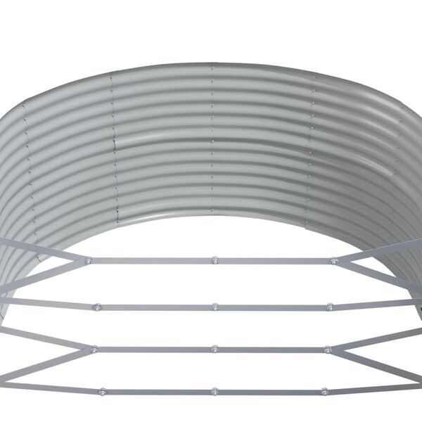 vidaXL Ζαρντινιέρα Γκρι 212x140x68 εκ. Ατσάλι Με Ηλεκτρ. Βαφή Πούδρας