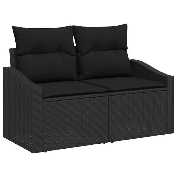 vidaXL Σετ Καναπέ Κήπου 11 pcs Μαύρο