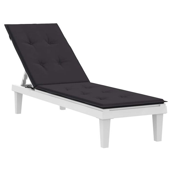 vidaXL Μαξιλάρι Σεζλόνγκ Μαύρο (75+105) x 50 x 4 εκ.