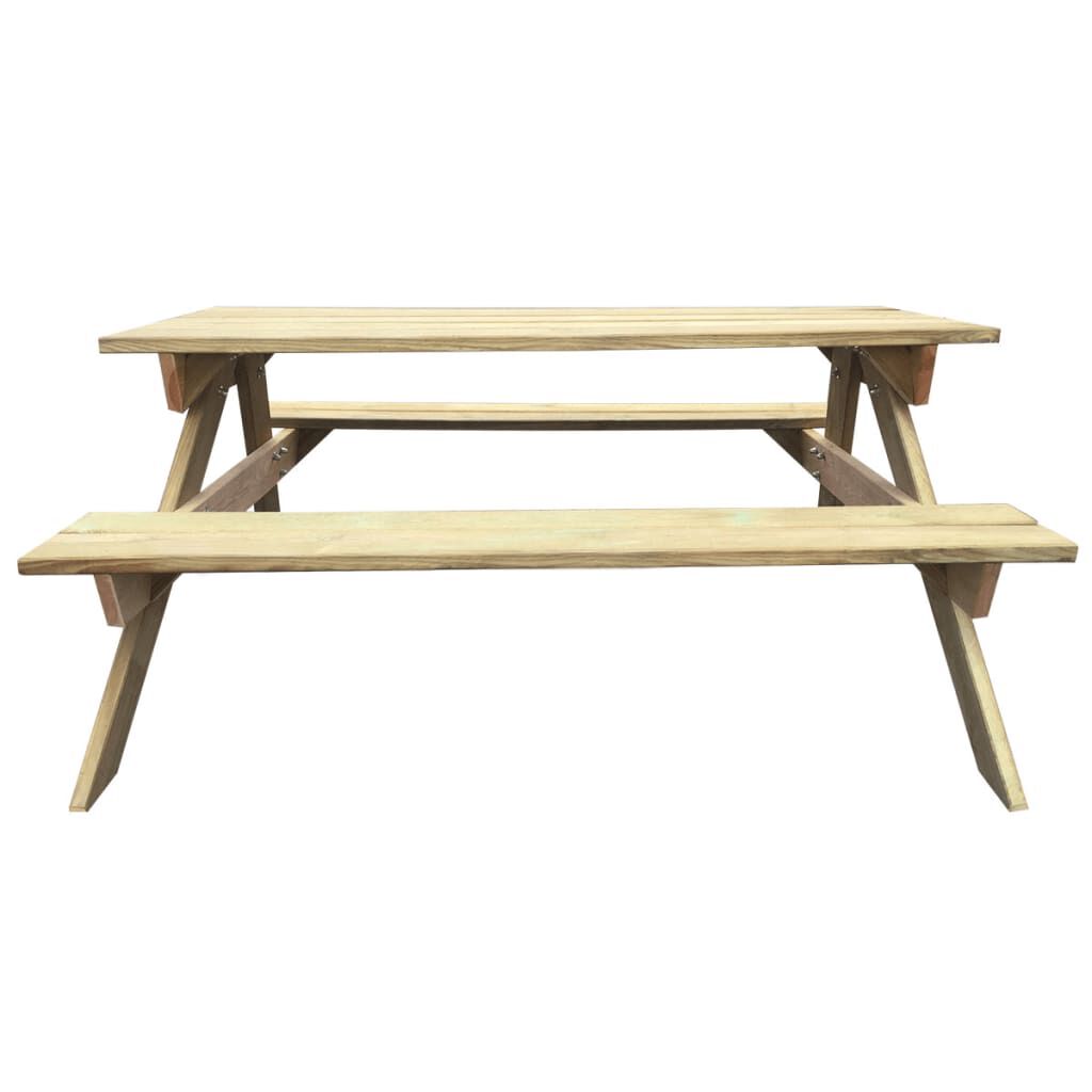 vidaXL Τραπέζι Πικ-νικ 150 x 135 x 71,5 εκ. Ξύλινο