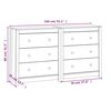 vidaXL Ντουλάπι 140x35x80 εκ. από Μασίφ Ξύλο Πεύκου