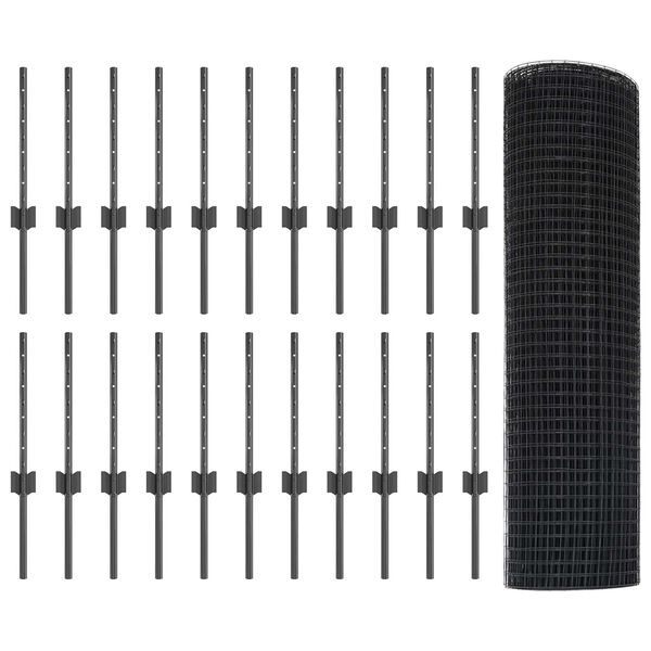 vidaXL &Tau;&epsilon;&nu;&tau;ώ&tau;&omicron; &mu;&epsilon; &sigma;&tau;ή&rho;&iota;&gamma;&mu;&alpha; &Gamma;&kappa;&rho;&iota; 0,4 x 50 &mu;. &Chi;ά&lambda;&upsilon;&beta;&alpha;&sigmaf; &kappa;&alpha;&iota; PVC