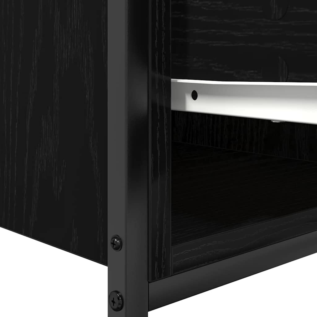 vidaXL ντουλάπι νιπτήρα με συρτάρια Μαύρη δρυς 90x34,5x60 εκ.