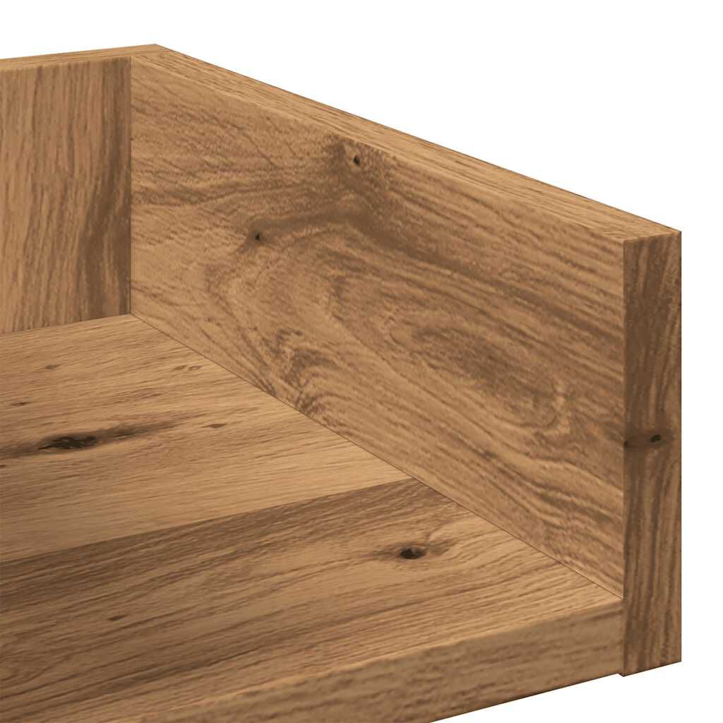 vidaXL Βιβλιοθήκη Αρτισιανή Δρυς 48x25,5x140 εκ. Επεξεργ. Ξύλο