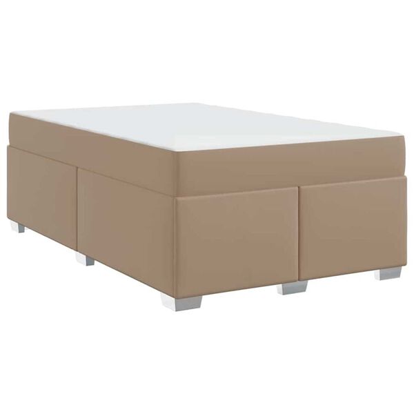 vidaXL Σκελετός Κρεβατιού Άλλο Καπουτσίνο 140 x 200 cm Τεχνητό δέρμα