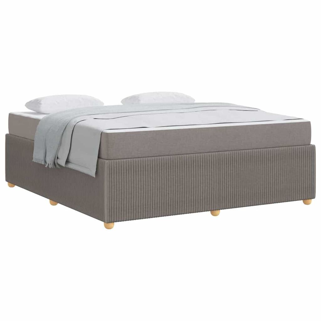 vidaXL Σκελετός κρεβατιού με στρώμα Taupe 180 x 200 cm ύφασμα