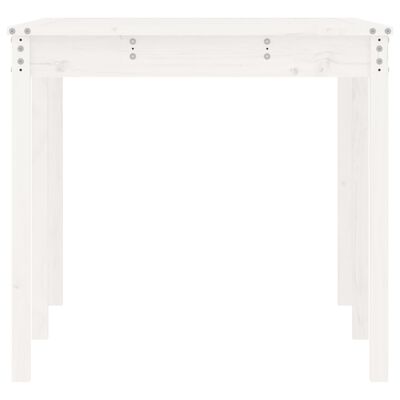 vidaXL Τραπέζι Κήπου Λευκό 159,5x82,5x76 εκ. από Μασίφ Ξύλο Πεύκου