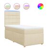 vidaXL &Kappa;&rho;&epsilon;&beta;ά&tau;&iota; Boxspring &mu;&epsilon; &Sigma;&tau;&rho;ώ&mu;&alpha; &Kappa;&rho;&epsilon;&mu; 100 x 200 &epsilon;&kappa;. &Upsilon;&phi;&alpha;&sigma;&mu;ά&tau;&iota;&nu;&omicron;