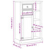 vidaXL Ντουλάπι Μπάνιου Corona 70x33x110 εκ. από Μασίφ Ξύλο Πεύκου