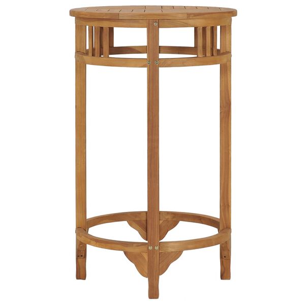 vidaXL Τραπέζι Μπαρ Ø 60 εκ. από Μασίφ Ξύλο Teak