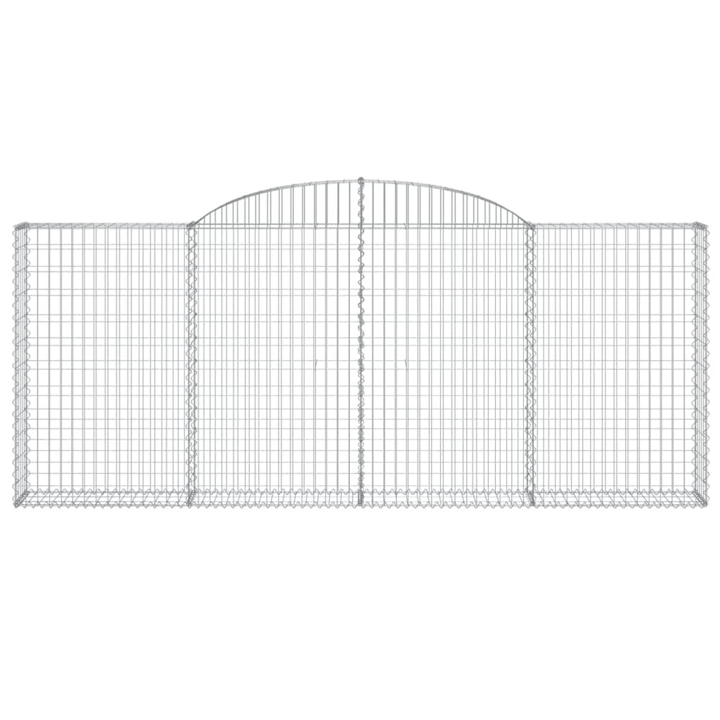 vidaXL Συρματοκιβώτια Τοξωτά 9 τεμ. 300x30x120/140 εκ. Γαλβαν. Ατσάλι