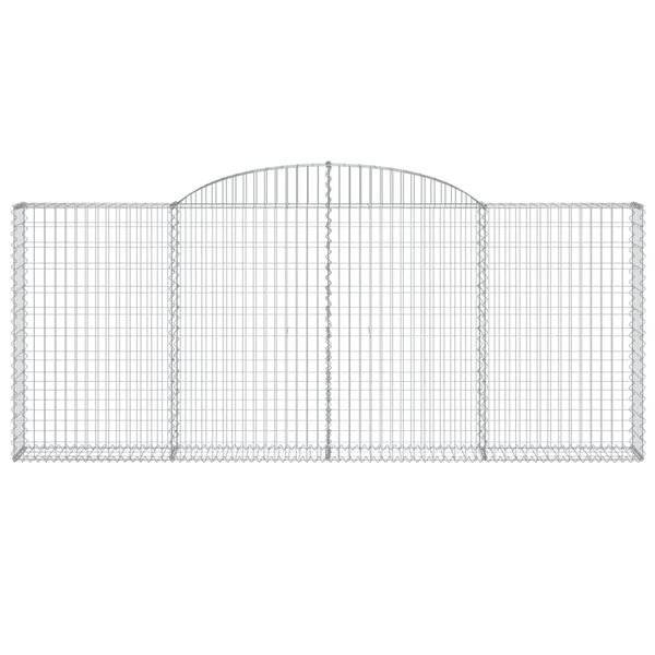 vidaXL Συρματοκιβώτια Τοξωτά 9 τεμ. 300x30x120/140 εκ. Γαλβαν. Ατσάλι
