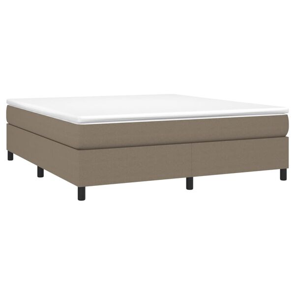 vidaXL Σκελετός Κρεβατιού με Ελατήρια Taupe 180x200 εκ. Υφασμάτινο