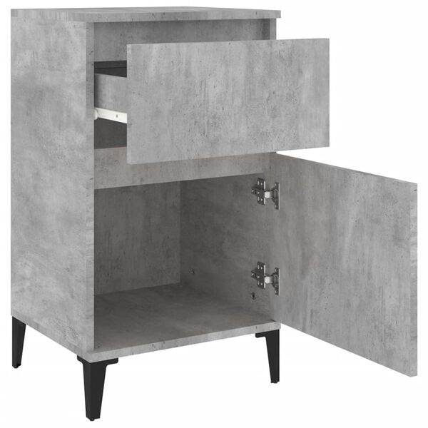 vidaXL Κομοδίνα 2 τεμ. Γκρι Σκυροδέματος 40x35x70 εκ.