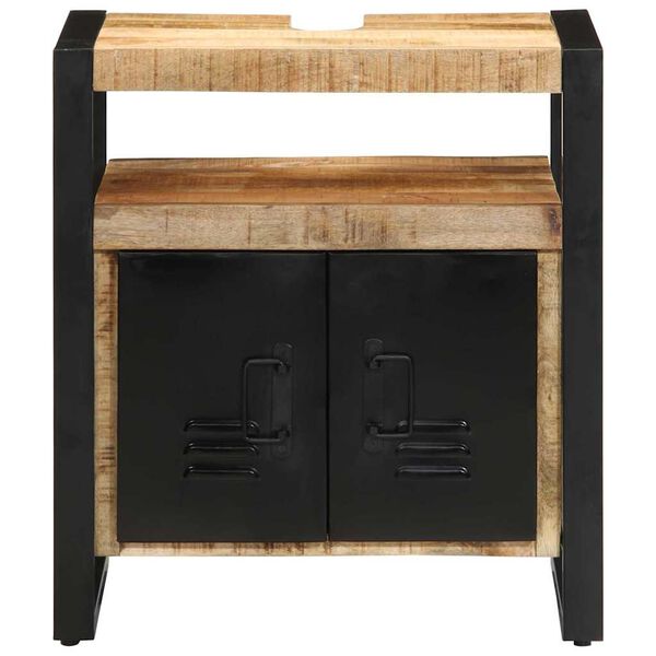 vidaXL Ντουλάπι Μπάνιου Καφέ 55 x 35 x 60 εκ. Μασίφ ξύλο μάνγκο