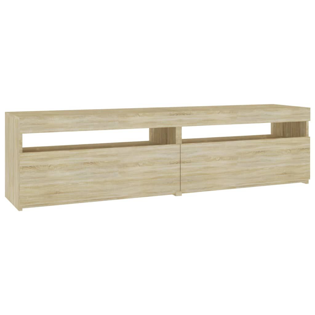 vidaXL Έπιπλο Τηλεόρασης με LED 2 τεμ. Sonoma Δρυς 75 x 35 x 40 εκ.