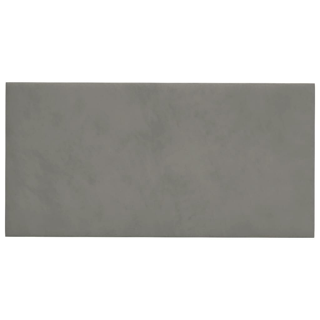 vidaXL Πάνελ Τοίχου 12 τεμ. Ανοιχτό Γκρι 30x15 εκ. 0,54 μ² Βελούδινα