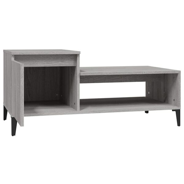 vidaXL Τραπεζάκι Σαλονιού Γκρι Sonoma 100x50x45 εκ. Επεξεργασμένο Ξύλο