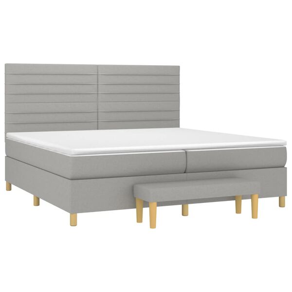vidaXL &Kappa;&rho;&epsilon;&beta;ά&tau;&iota; Boxspring &mu;&epsilon; &Sigma;&tau;&rho;ώ&mu;&alpha; &Alpha;&nu;&omicron;&iota;&chi;&tau;ό &Gamma;&kappa;&rho;&iota; 200x200 &epsilon;&kappa;. &Upsilon;&phi;&alpha;&sigma;&mu;ά&tau;&iota;&nu;&omicron;
