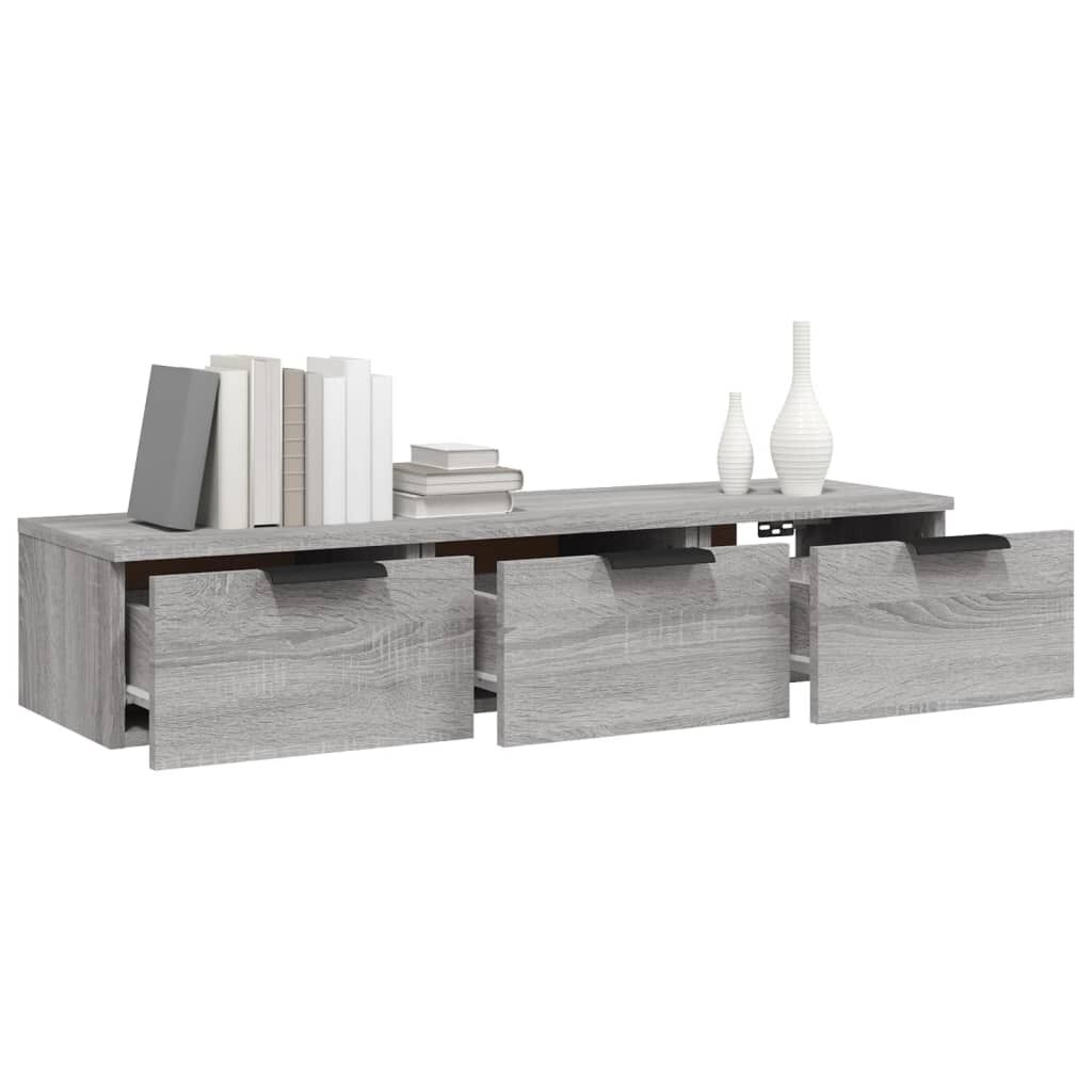 vidaXL Ντουλάπι Τοίχου Γκρι Sonoma102x30x20εκ. Επεξεργασμένο Ξύλο